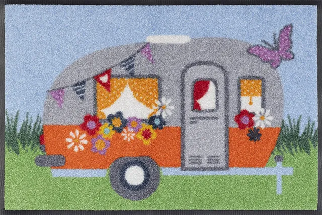 wash-dry-fu-matte-happy-camping-40x60-cm-waschbar-innen-und-au-en image 1