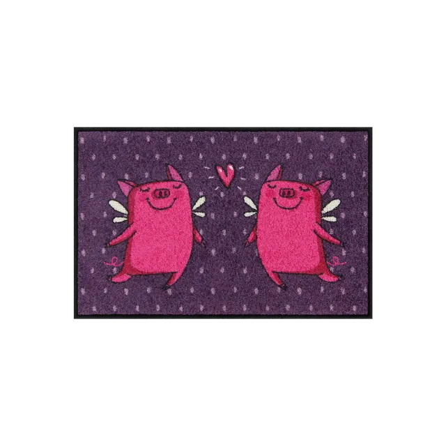 salonloewe-love-pigs-violet-eingangsmatte-45-x-70-cm image 1