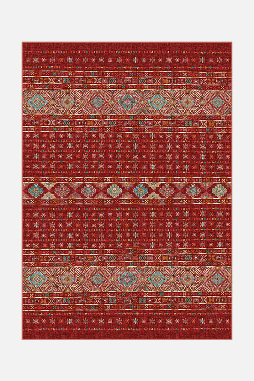 teppana-noura-rubin-teppich-boho-geometrisch image 1