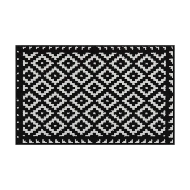 salonloewe-tabuk-black-white-teppich-75-x-120-cm-geometrische-fu-matte-aus-polya image 1