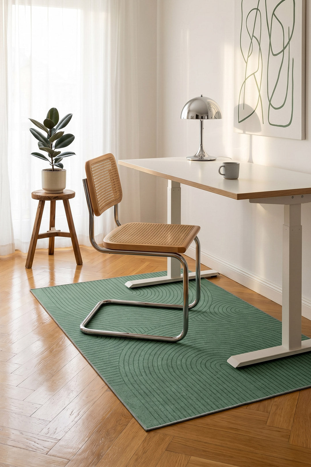 teppana-zen-gr-n-teppich-waschbarer-teppich-geometrisch image 5
