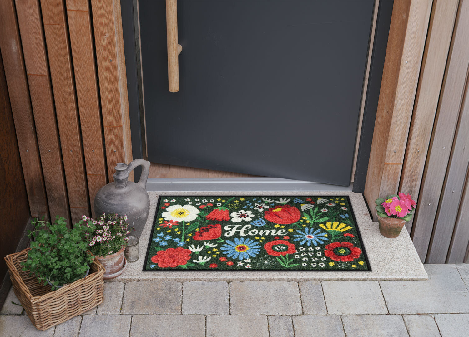 salonloewe-blooming-home-eingangsmatte-blumenmuster-mit-home-schriftzug-50-x-75- image 2