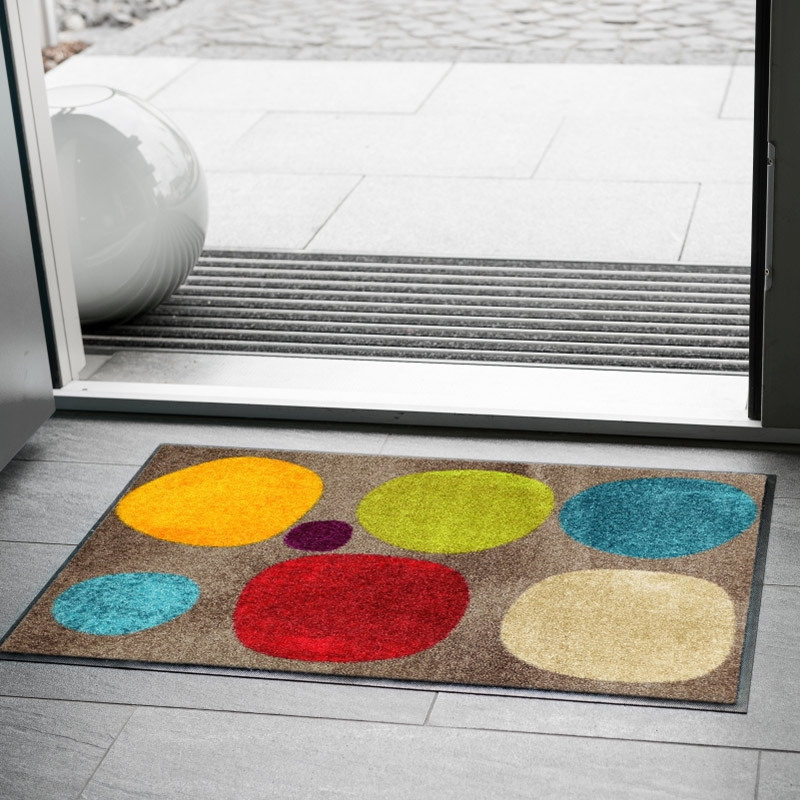 salonloewe-broken-dots-colourful-fu-matte-50-x-75-cm-bunte-punkte-auf-grau-schmu image 2