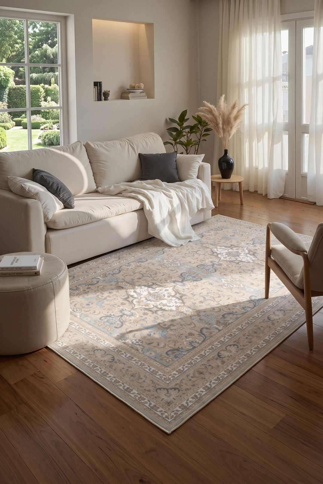 teppana-amaryllis-sand-teppich-waschbarer-indoor-teppich-mit-rutschfester-matte- image 4