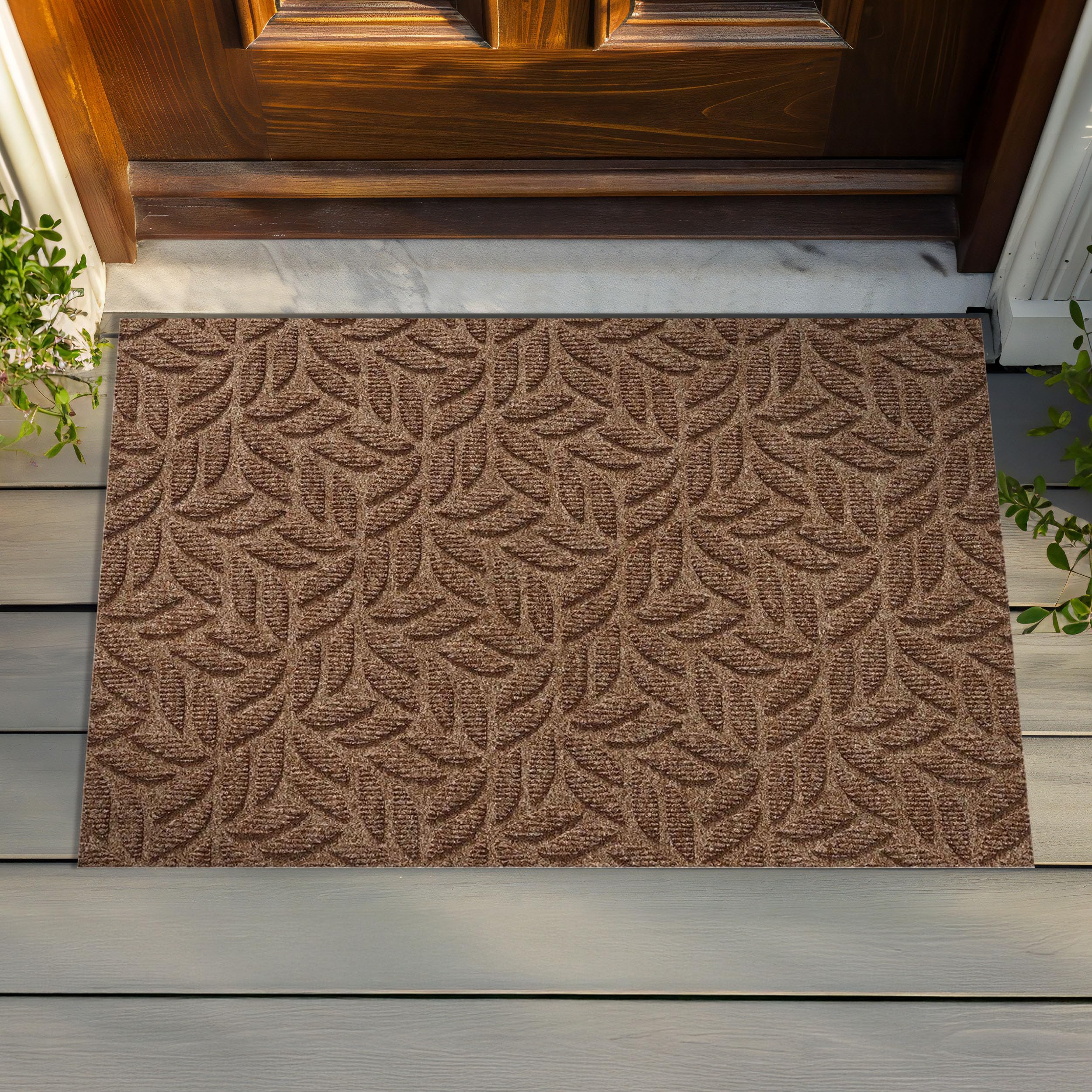 wash-dry-dune-fu-matte-leaves-taupe-60x90-cm image 1