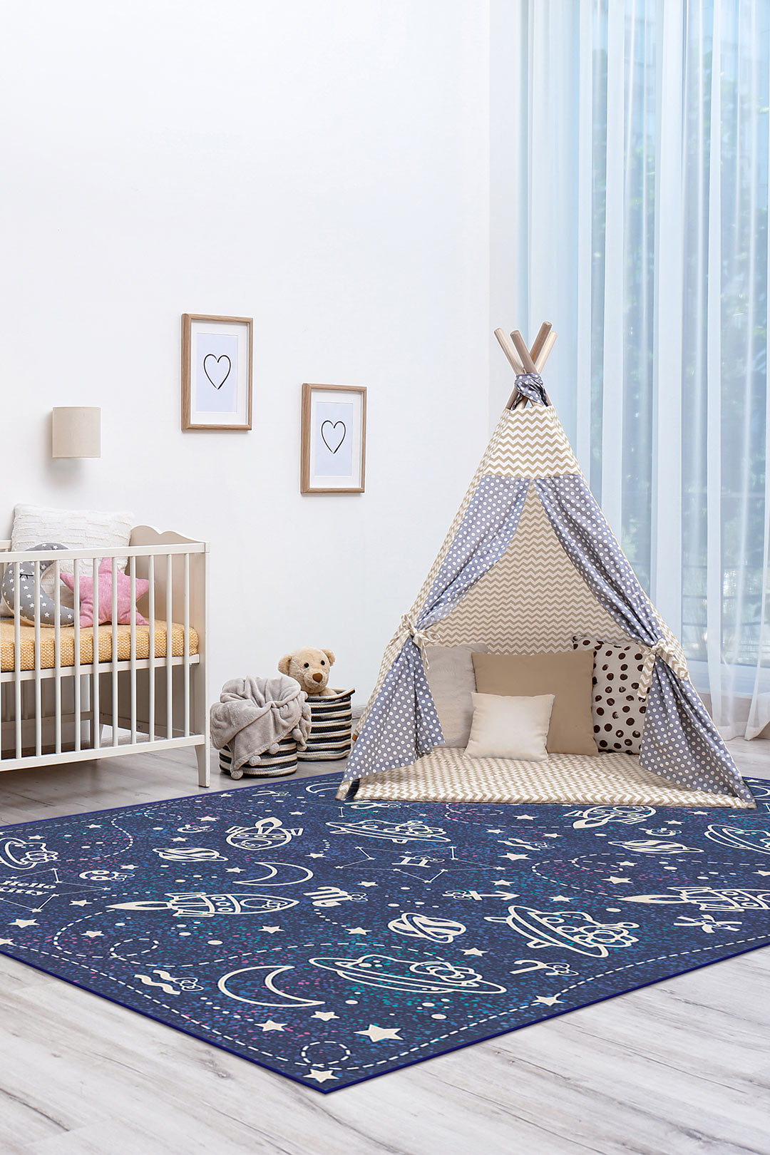 teppana-hello-kitty-sternbild-galaxie-teppich-waschbarer-kinderteppich-66-65-sta image 4
