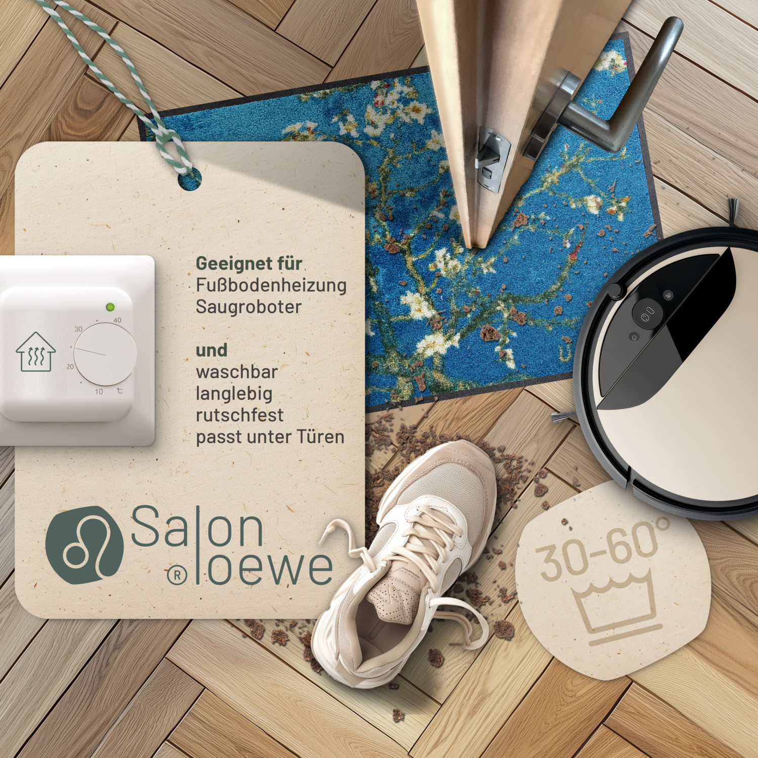 salonloewe-mandelbaum-t-rkis-eingangsmatte-50-x-75-cm-waschbare-schmutzfangmatte image 3