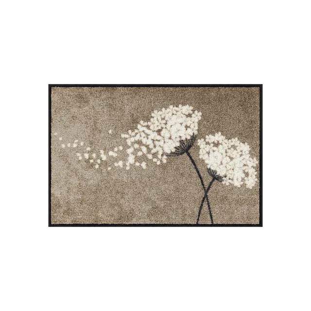 salonloewe-wishfull-blossom-taupe-teppich-50-x-75-cm-waschbare-fu-matte-mit-bl-t image 1