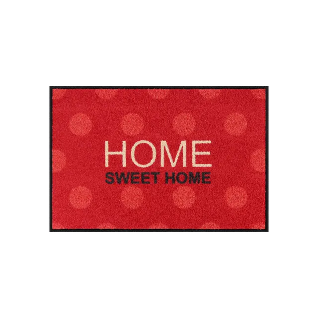 salonloewe-sweet-home-polka-eingangsmatte-50-x-75-cm-made-in-germany-schmutzfang image 1