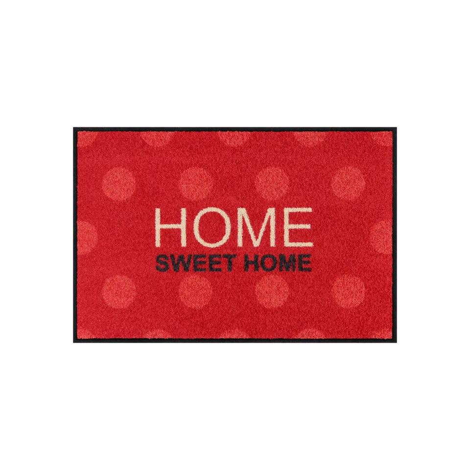 salonloewe-sweet-home-polka-eingangsmatte-50-x-75-cm-made-in-germany-schmutzfang image 1