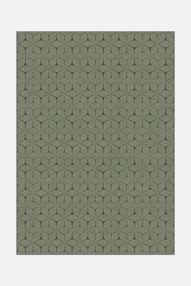 teppana-flockentanz-salbei-teppich-moderner-waschbarer-teppich-in-gr-n-mit-geome image 1