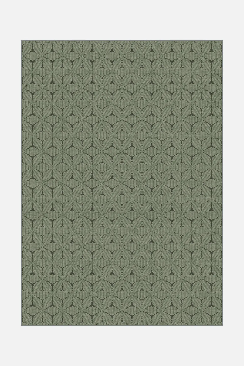 teppana-flockentanz-salbei-teppich-moderner-waschbarer-teppich-in-gr-n-mit-geome image 1