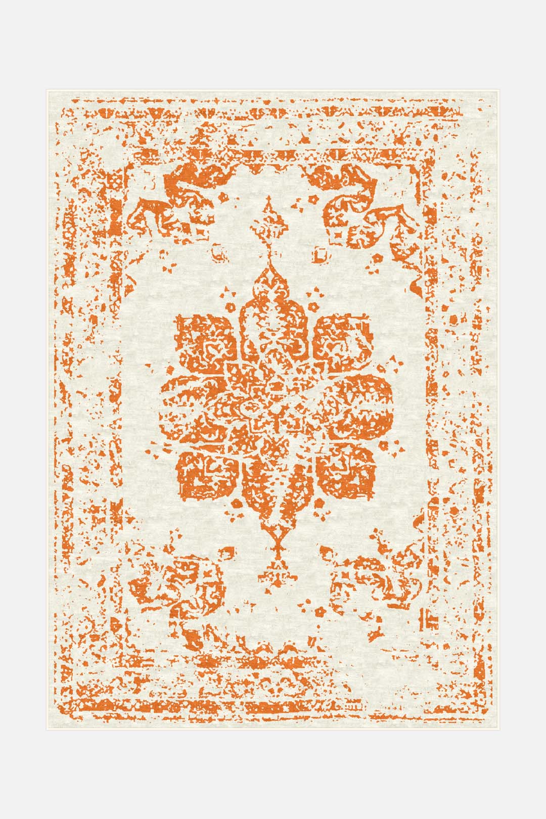 teppana-laura-blume-teppich-waschbarer-inoor-teppich-mit-blumenmotiv-gelb-orange image 1