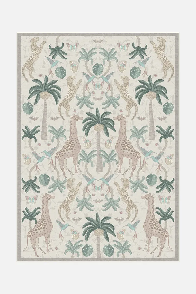 teppana-savanne-beige-teppich-waschbarer-boho-teppich-in-beige-natur-100-made-in image 1
