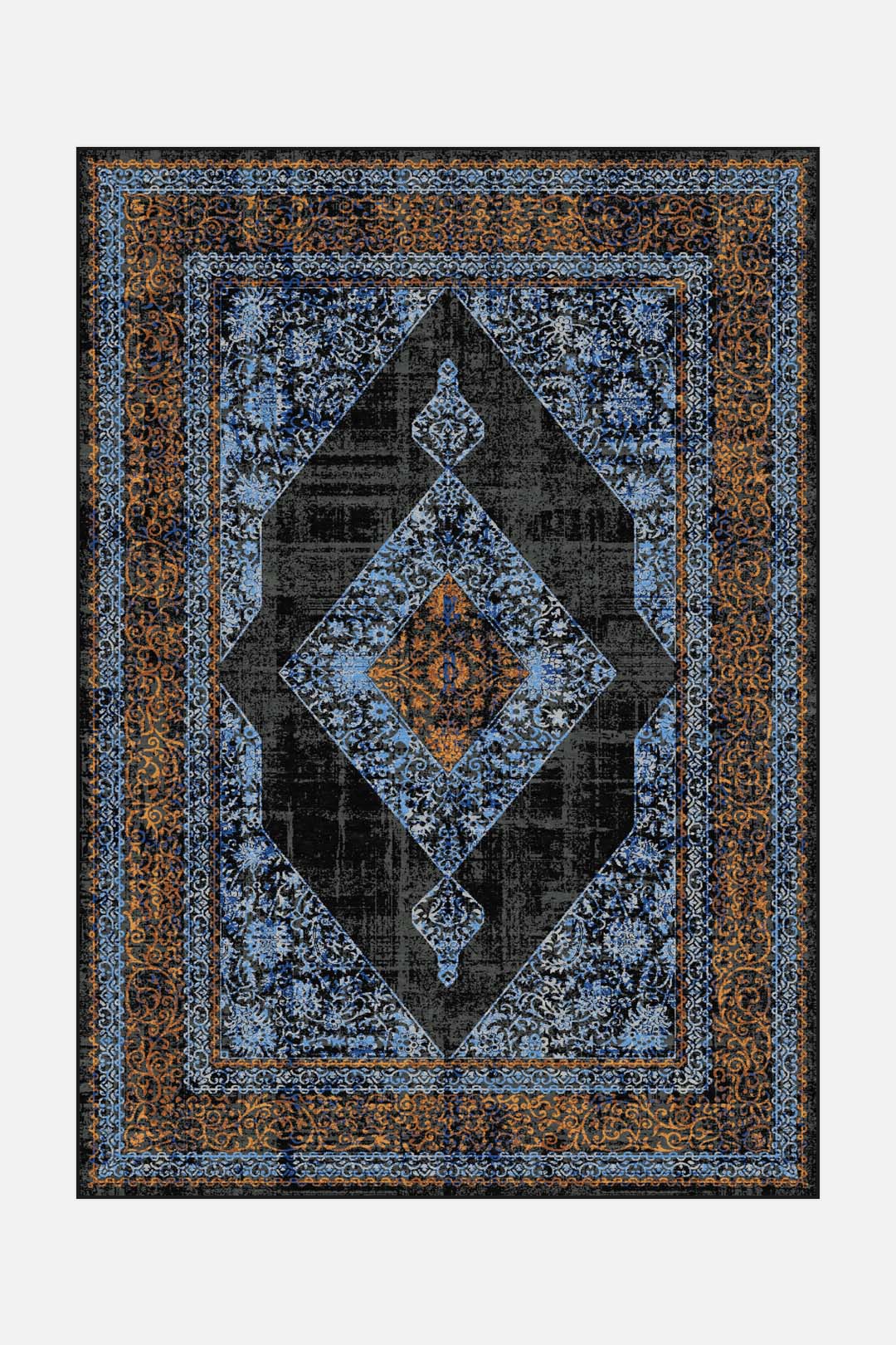 teppana-andrea-abend-waschbarer-teppich-klassisch-blau image 1