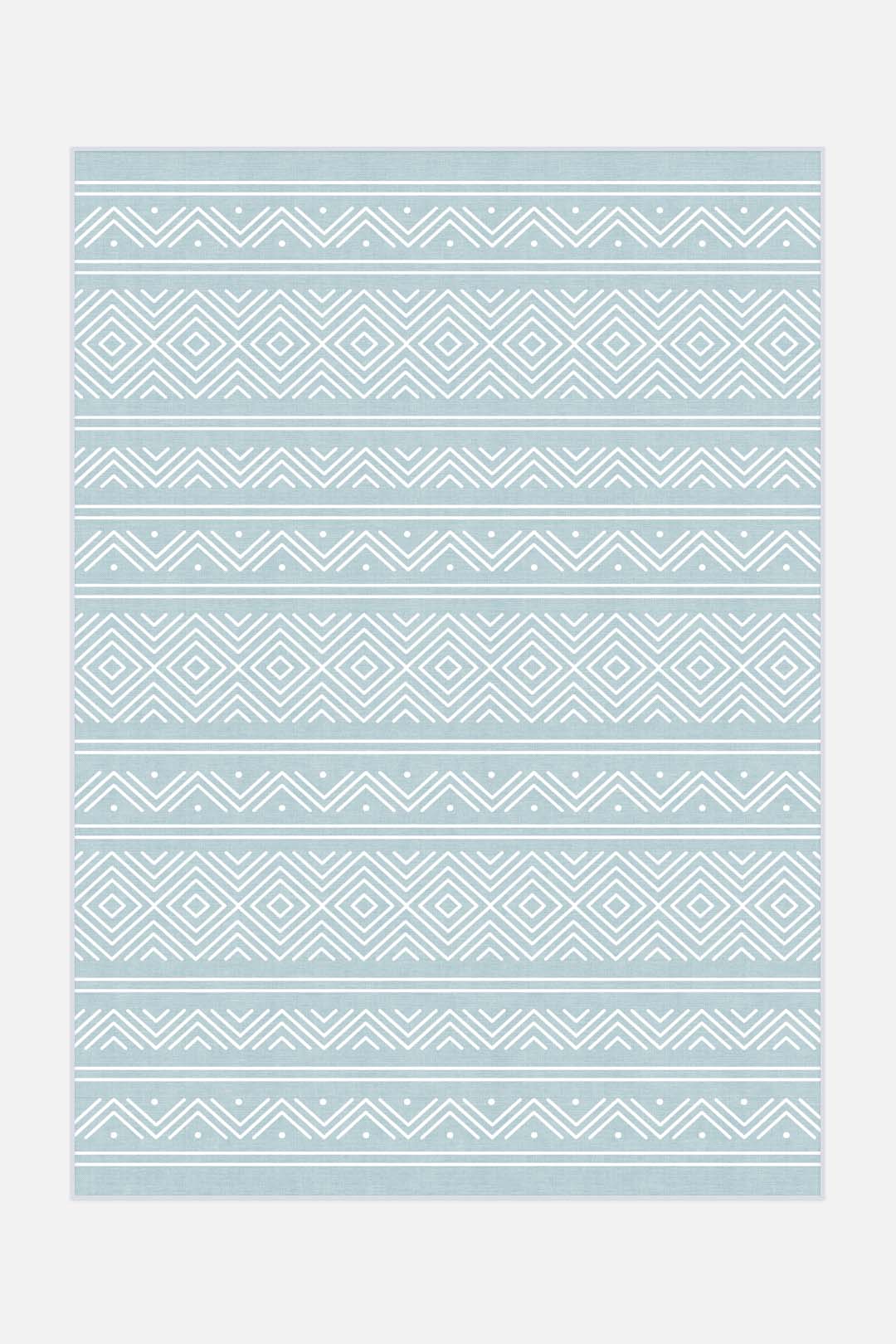 teppana-outdoor-aztek-himmelblau-teppich-wetterfest-waschbar-inkl-rutschfester-m image 1