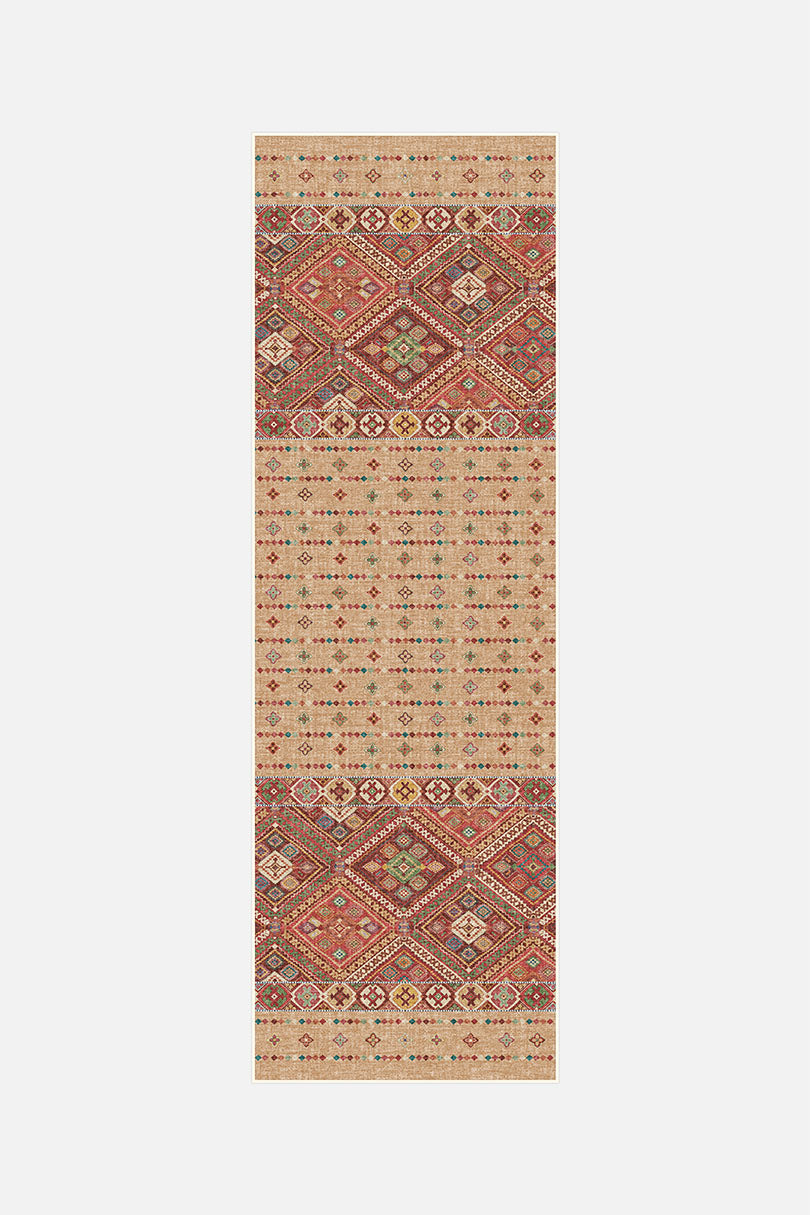 teppana-leila-karneol-teppich-waschbarer-boho-teppich-in-gelb-orange-geometrisch image 5