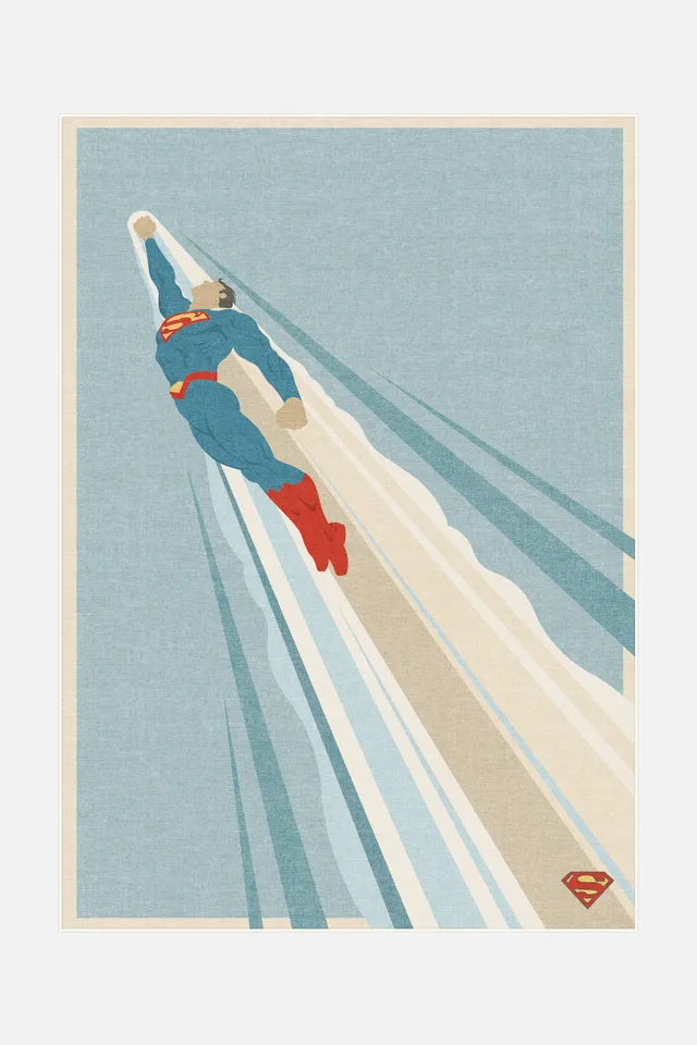 teppana-superman-flug-blau-kinderteppich-waschbarer-spielteppich-mit-superman-mo image 1
