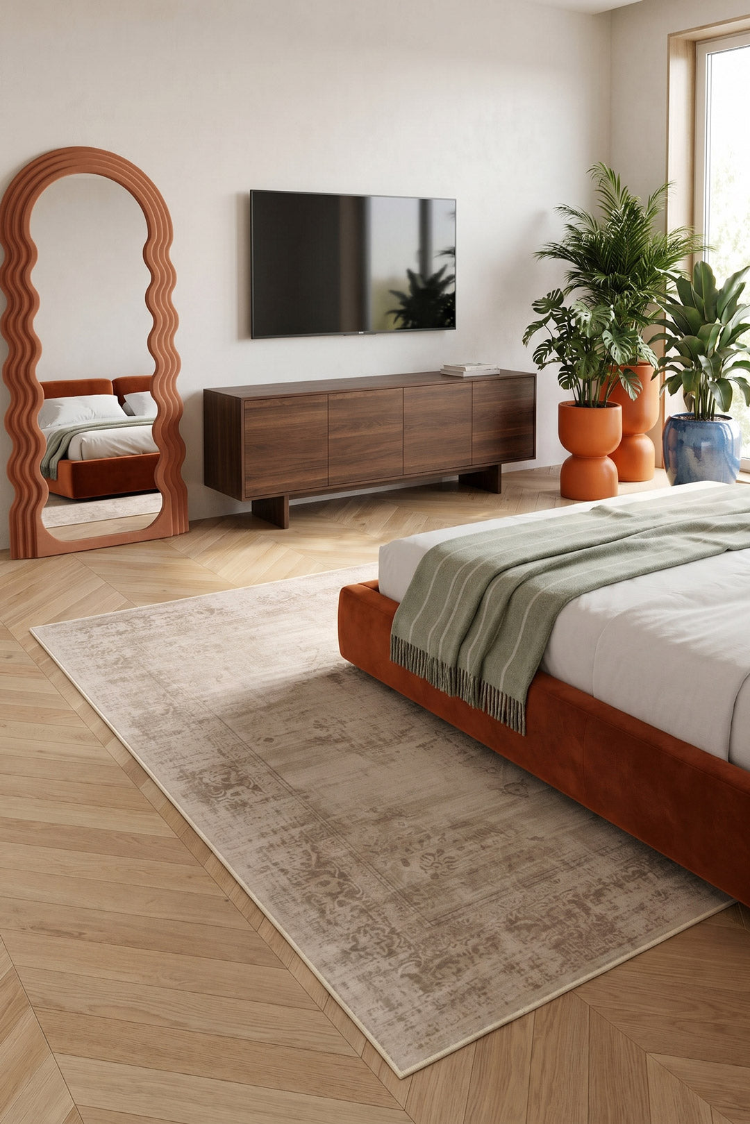 teppana-paloma-taupe-teppich-waschbarer-indoor-teppich-im-boho-stil-beige-natur- image 4