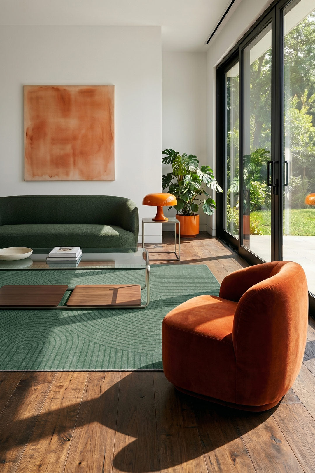 teppana-zen-gr-n-teppich-waschbarer-teppich-geometrisch image 4