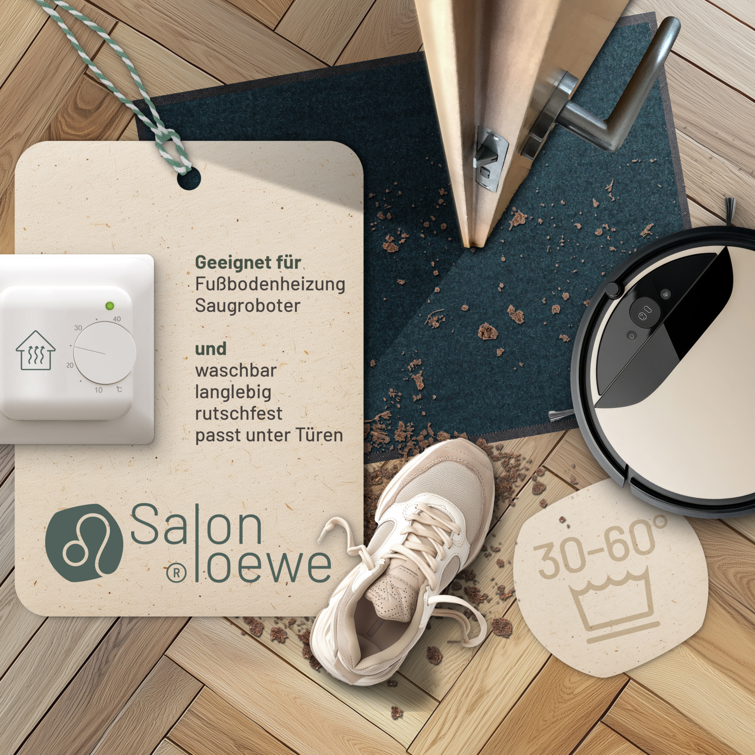 salonloewe-blaupetrol-halb-rund-60-x-85-cm-waschbare-schmutzfangmatte-im-meliert image 2