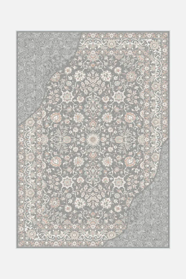 teppana-finja-hellgrau-teppich-waschbarer-designer-teppich-hellgrau-grau-silber- image 1