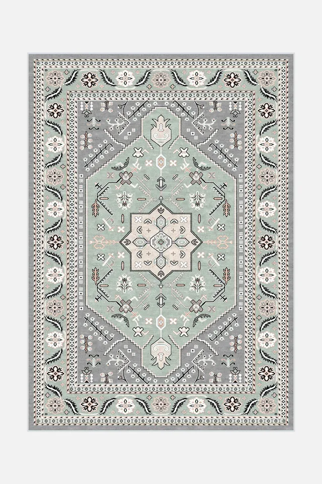teppana-celina-mint-teppich-waschbarer-marokkanisch-teppich image 1