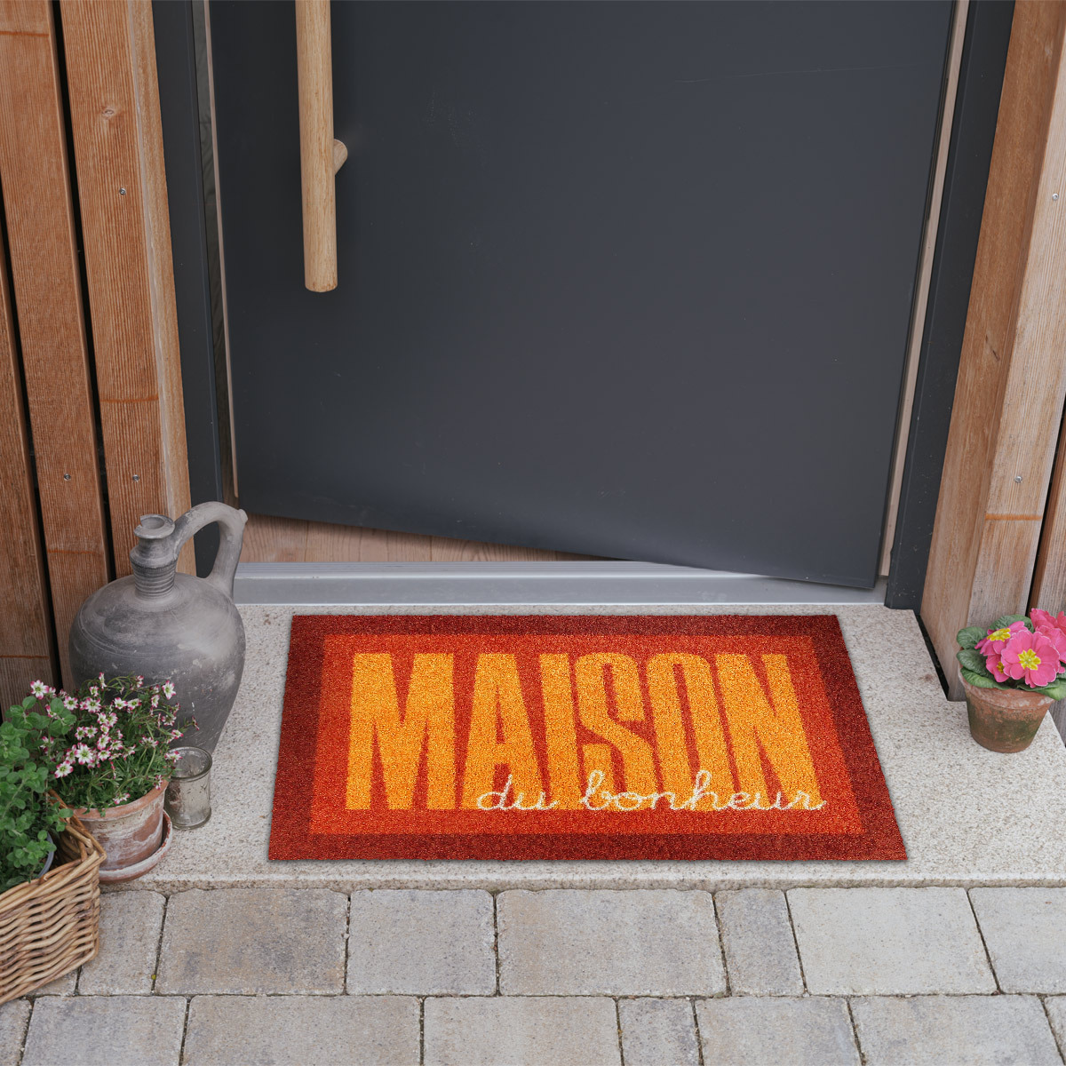 salonloewe-maison-frame-eingangsmatte-45-x-70-cm-in-orange-rutschfeste-schmutzfa image 2