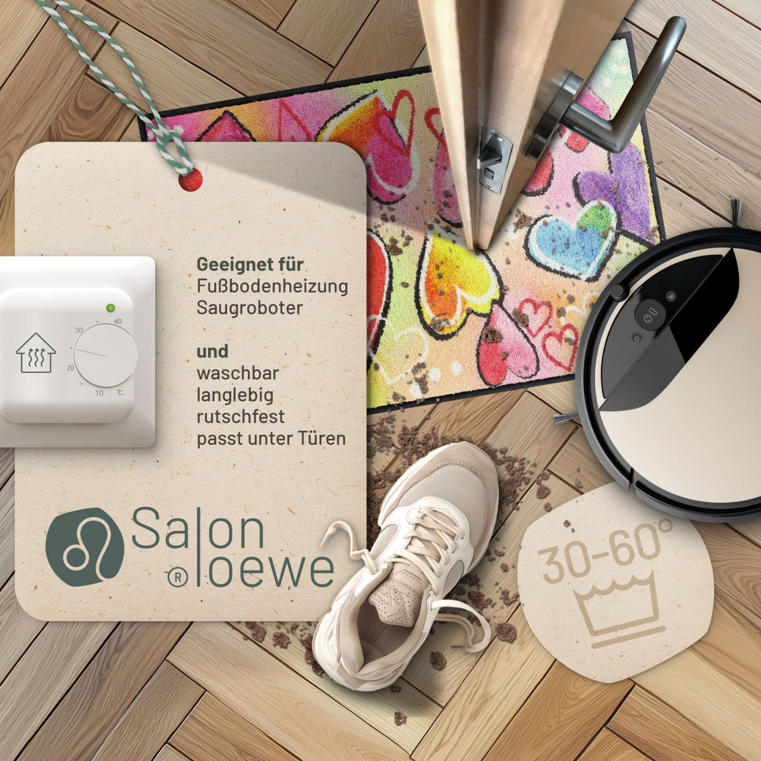 salonloewe-heart-motion-eingangsmatte-50-x-75-cm-waschbare-fu-matte-mit-herz-mot image 2