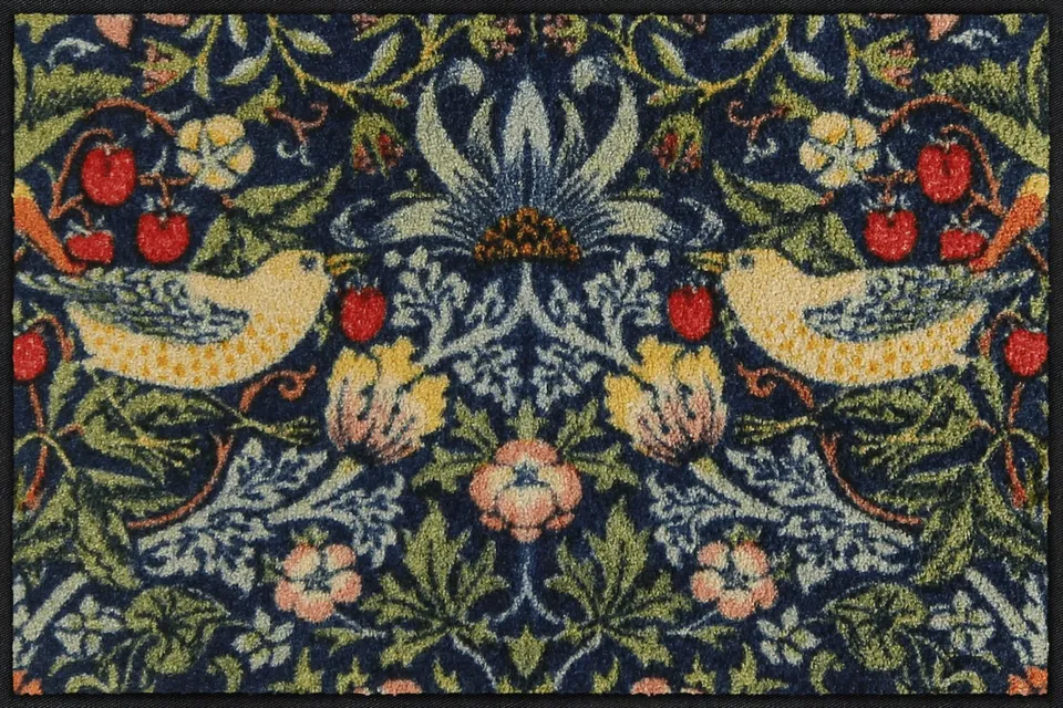 salonloewe-strawberry-thief-blue-eingangsmatte-50-x-75-cm image 1