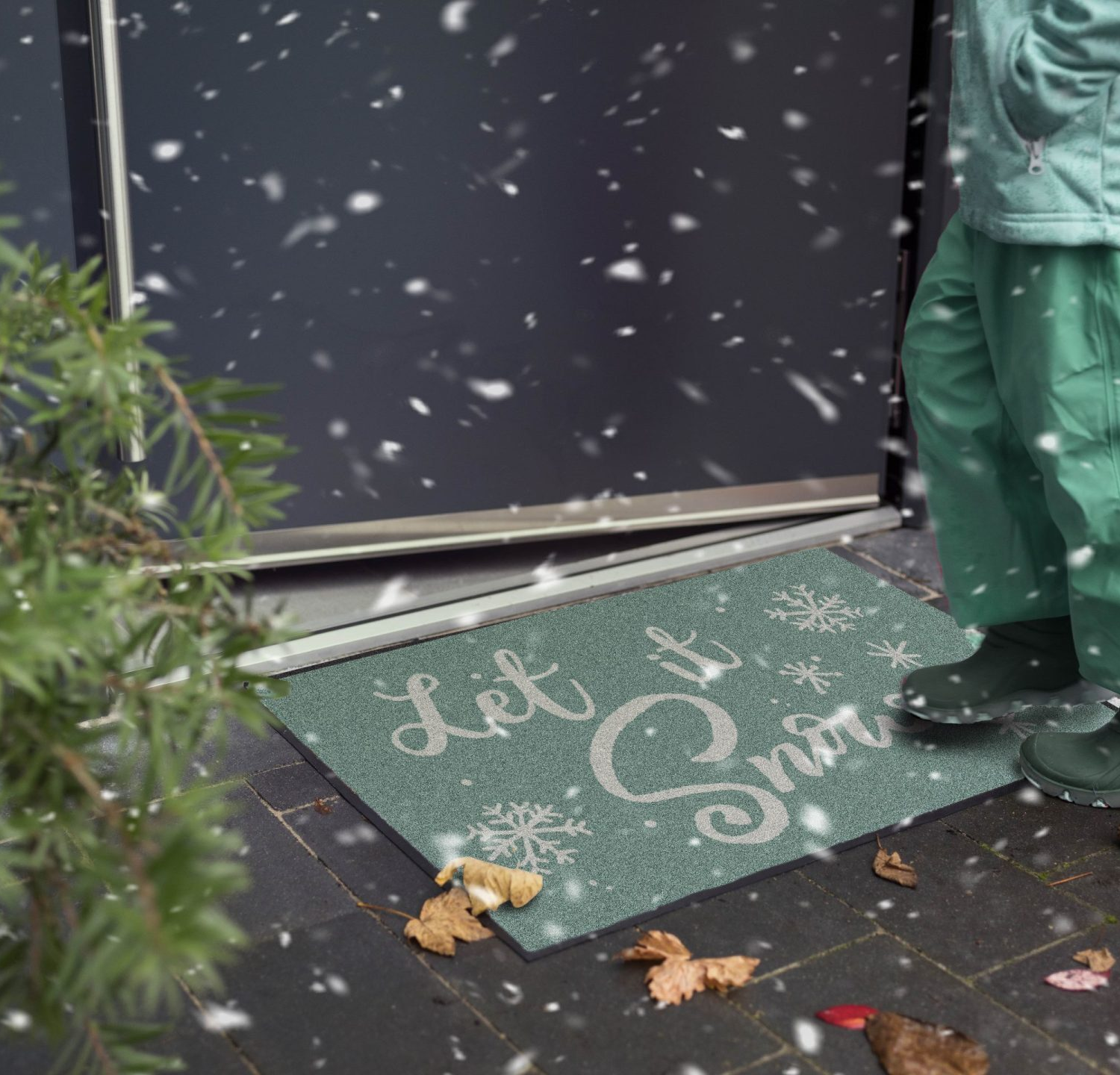 salonloewe-let-it-snow-jade-eingangsmatte-45-x-70-cm image 2