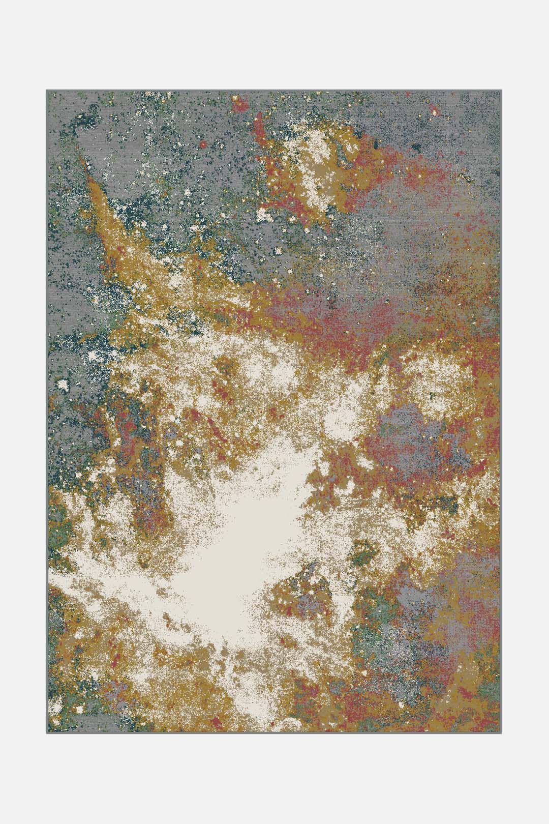 teppana-holi-galaxie-teppich-waschbarer-mehrfarben-designerteppich-gelb-orange-g image 1