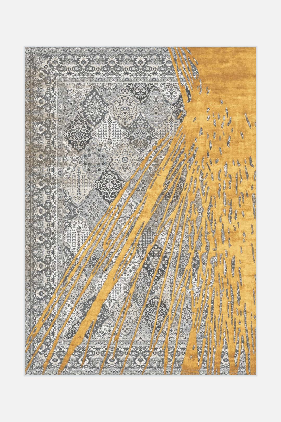 teppana-inga-gold-teppich-waschbar-mit-rutschmatte image 1