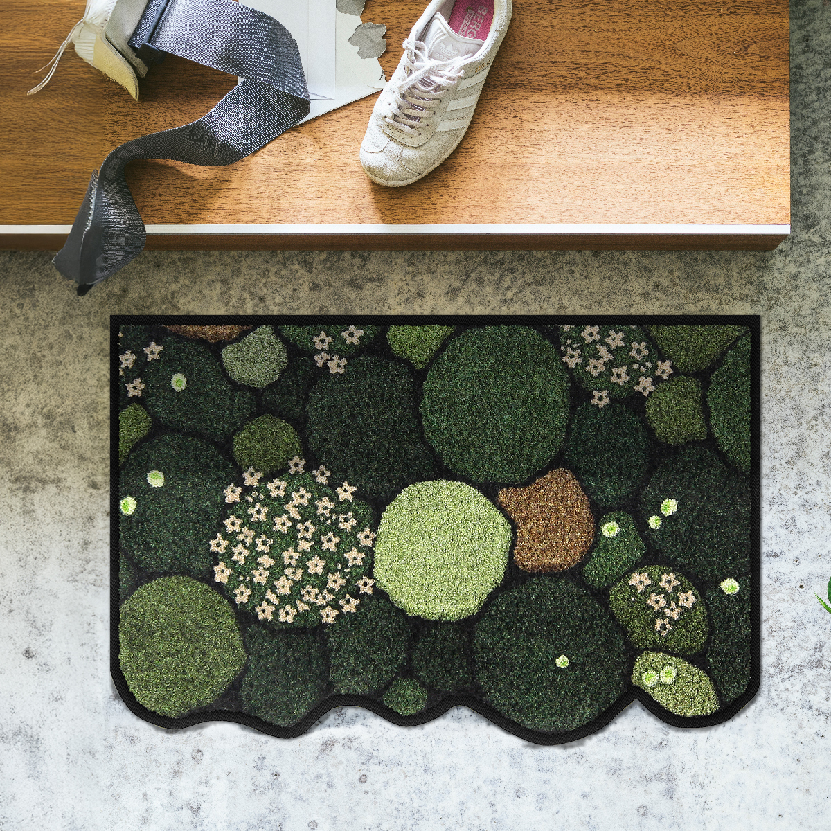 salonloewe-silent-walk-sonderform-50-x-75-cm-florale-schmutzfangmatte-im-landhau image 2