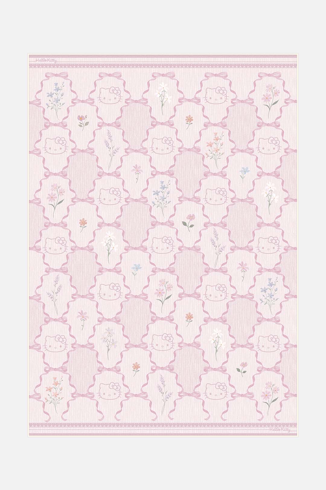 teppana-hello-kitty-schleife-sakura-waschbarer-kinderteppich image 1