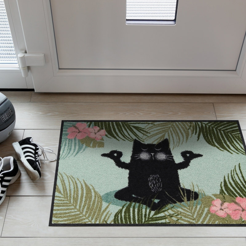 salonloewe-yoga-katze-eingangsmatte-50-x-75-cm-meditatives-katzenmotiv-polyamid- image 2