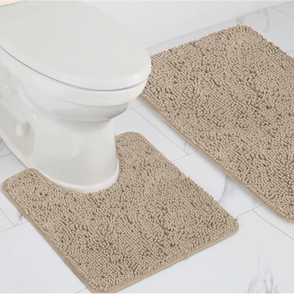 gorilla-grip-set-of-2-chenille-bath-rug-2er-set-badteppich-chenille image 1