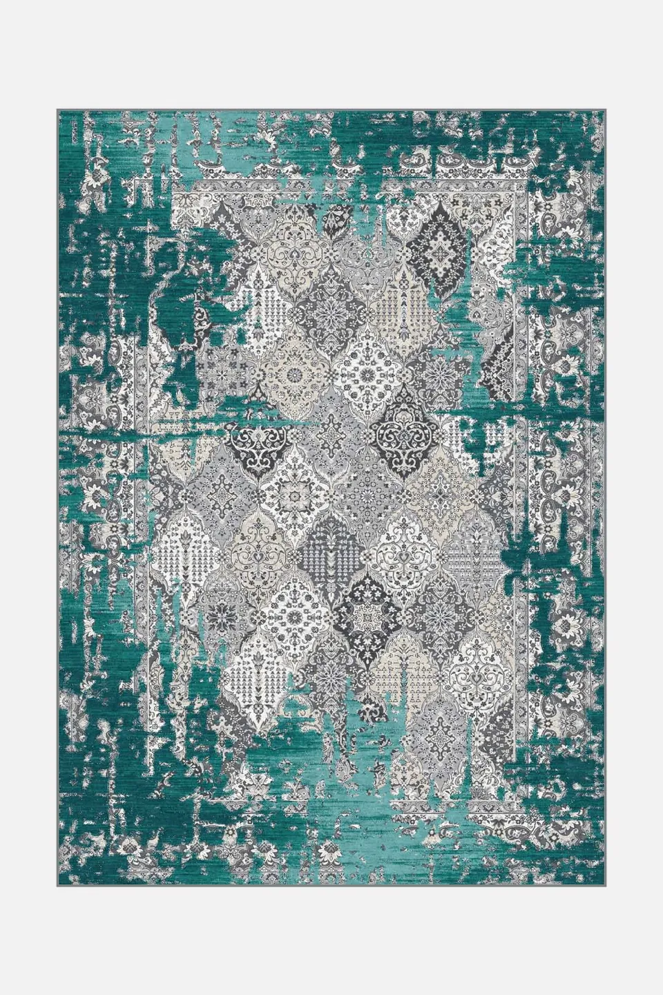 teppana-tabea-tanne-waschbarer-indoor-teppich-gr-n-grau image 1