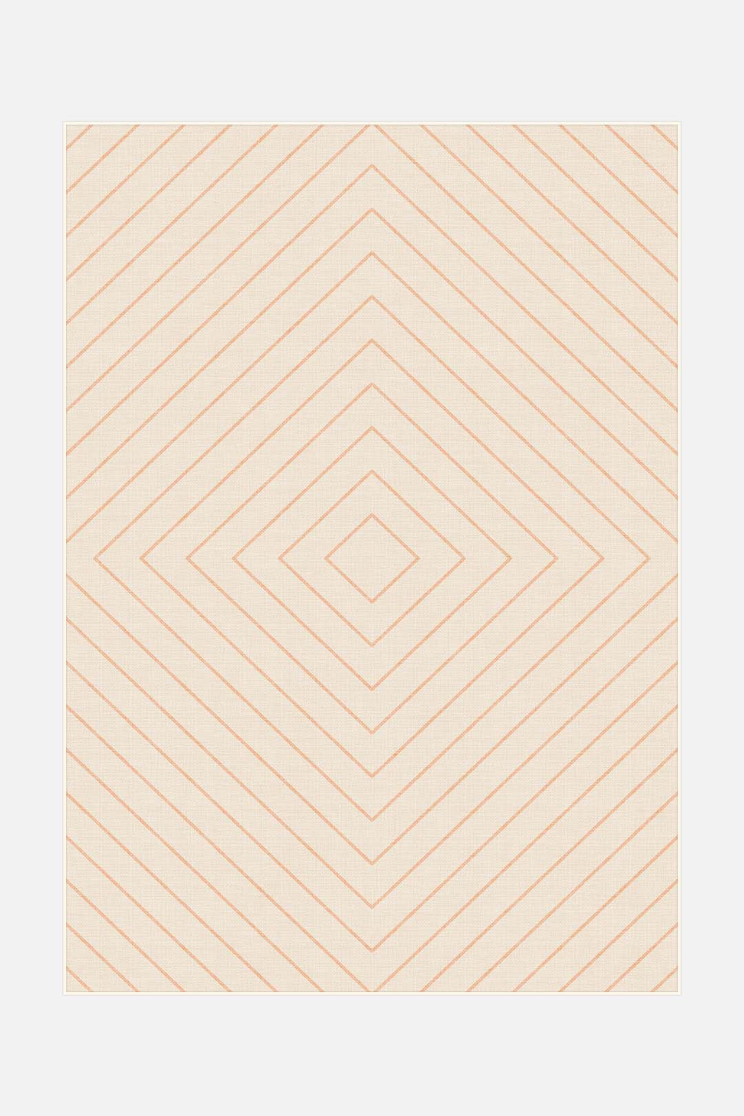 teppana-diamond-peach-waschbarer-teppich-geometrisch image 1