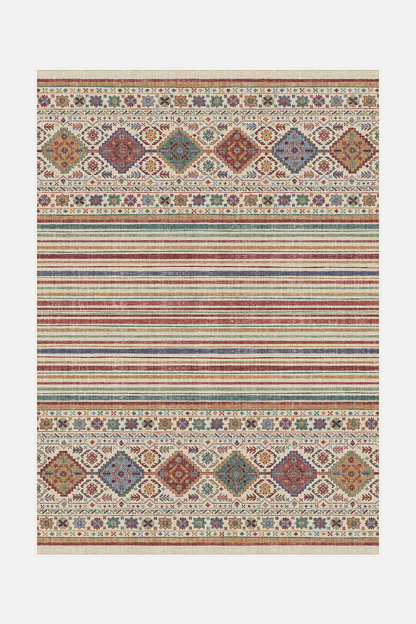 teppana-samira-bunt-teppich-waschbarer-indoor-teppich-mit-rutschfester-matte-meh image 1