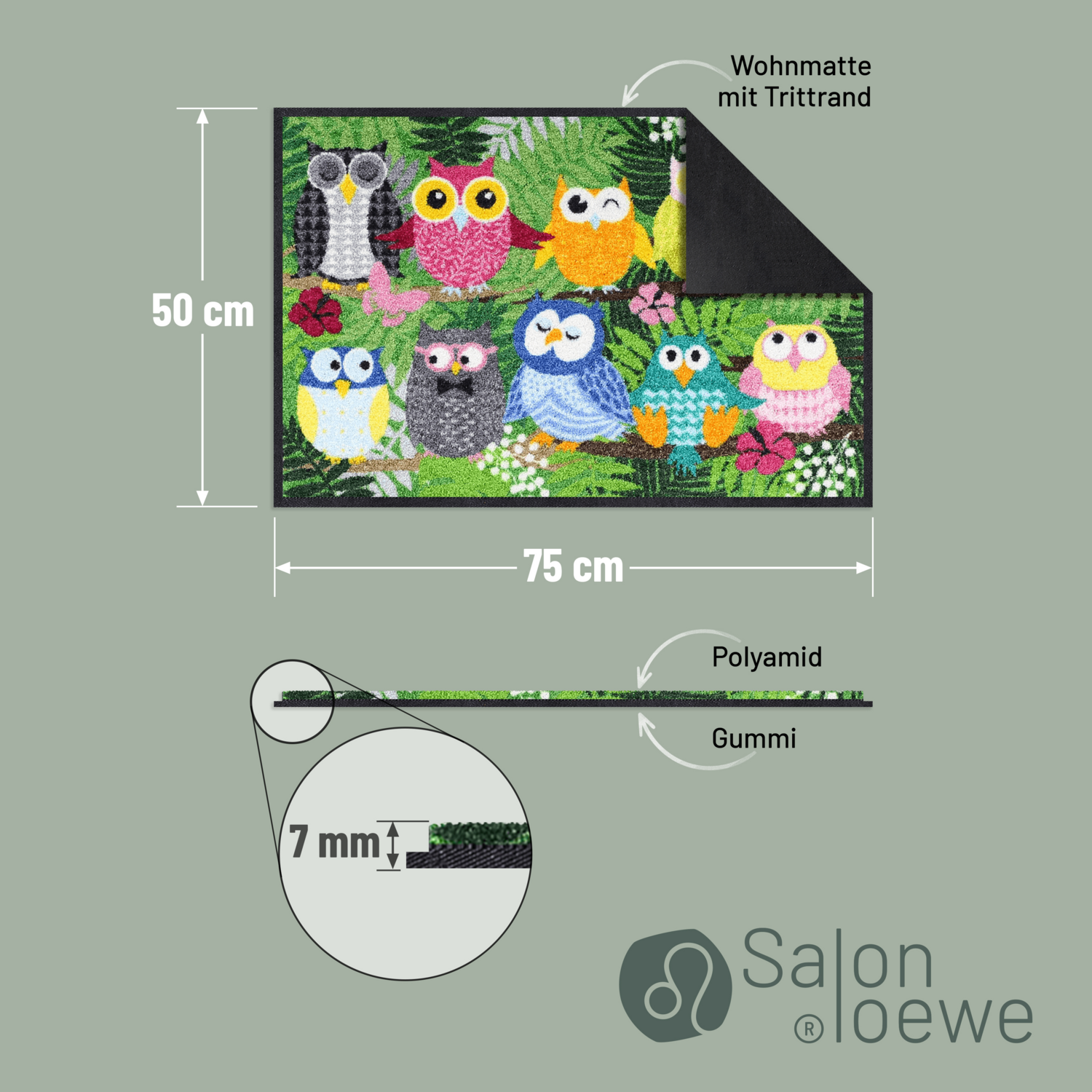 salonloewe-dschungeleulen-eingangsmatte-50-x-75-cm-waschbare-fu-matte-mit-eulenm image 4