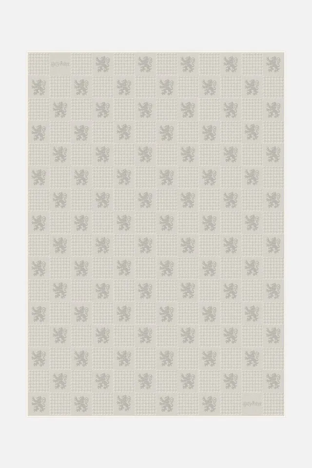 teppana-harry-potter-karo-sand-teppich-waschbarer-kinderteppich-beige-geometrisc image 1