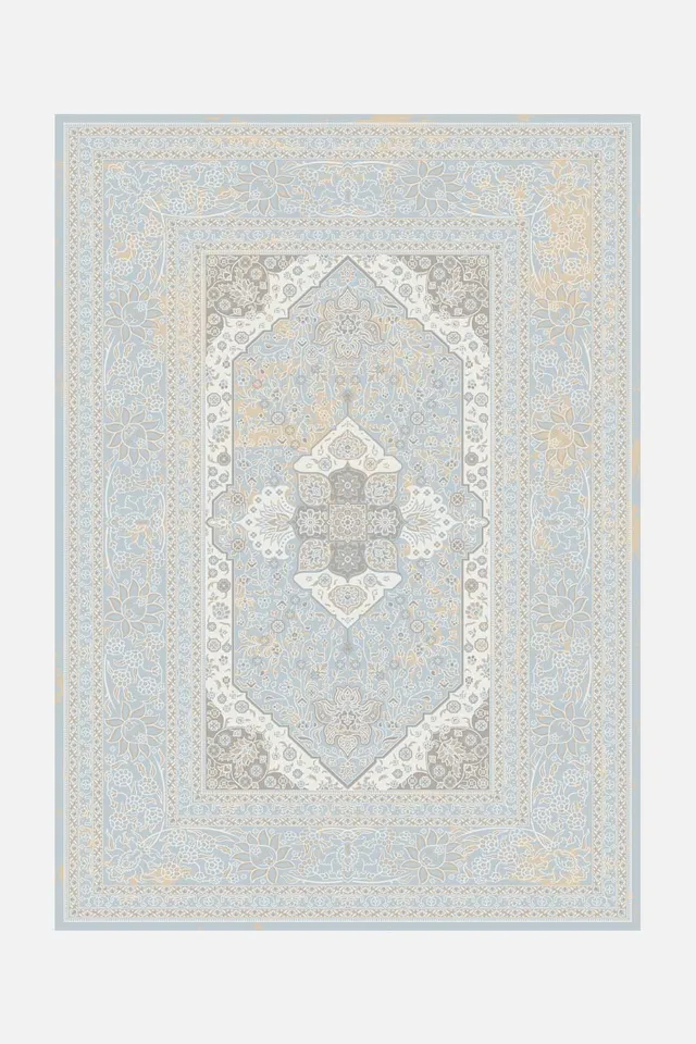 teppana-mahan-taubengrau-teppich-klassischer-waschbarer-teppich-in-grau-blau-ink image 1