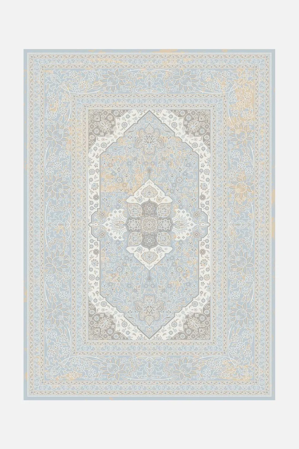 teppana-mahan-taubengrau-teppich-klassischer-waschbarer-teppich-in-grau-blau-ink image 1
