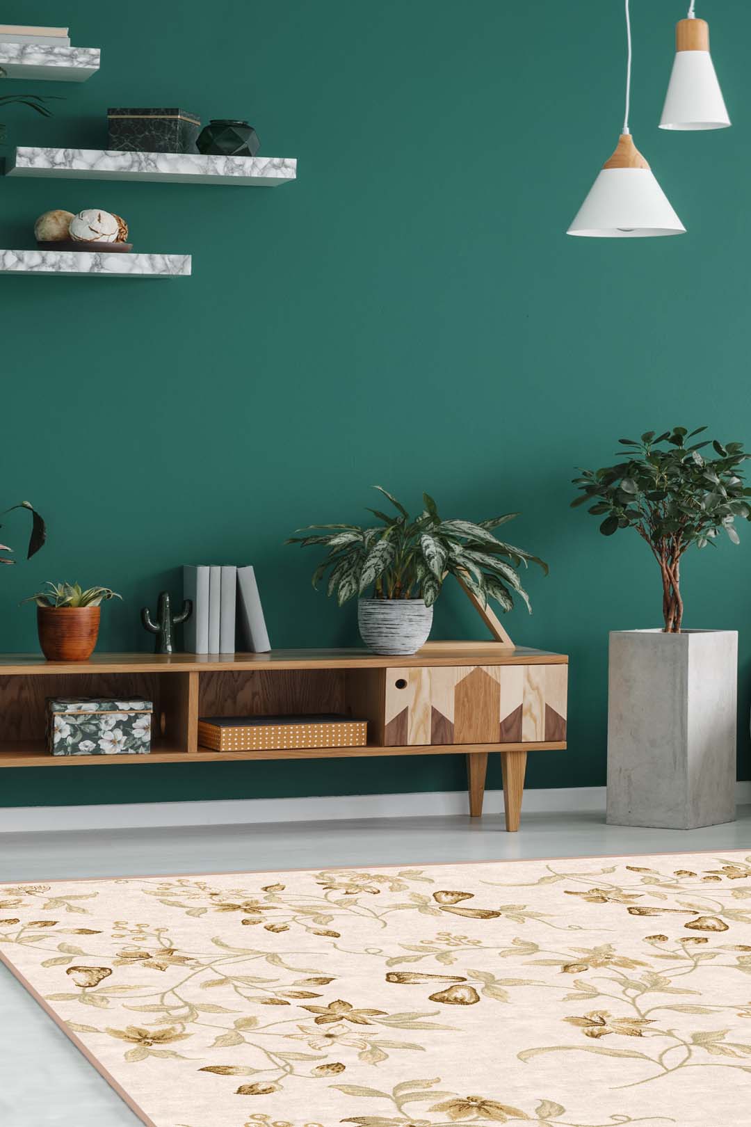 teppana-lale-beige-teppich-waschbarer-teppich-mit-rutschmatte image 4