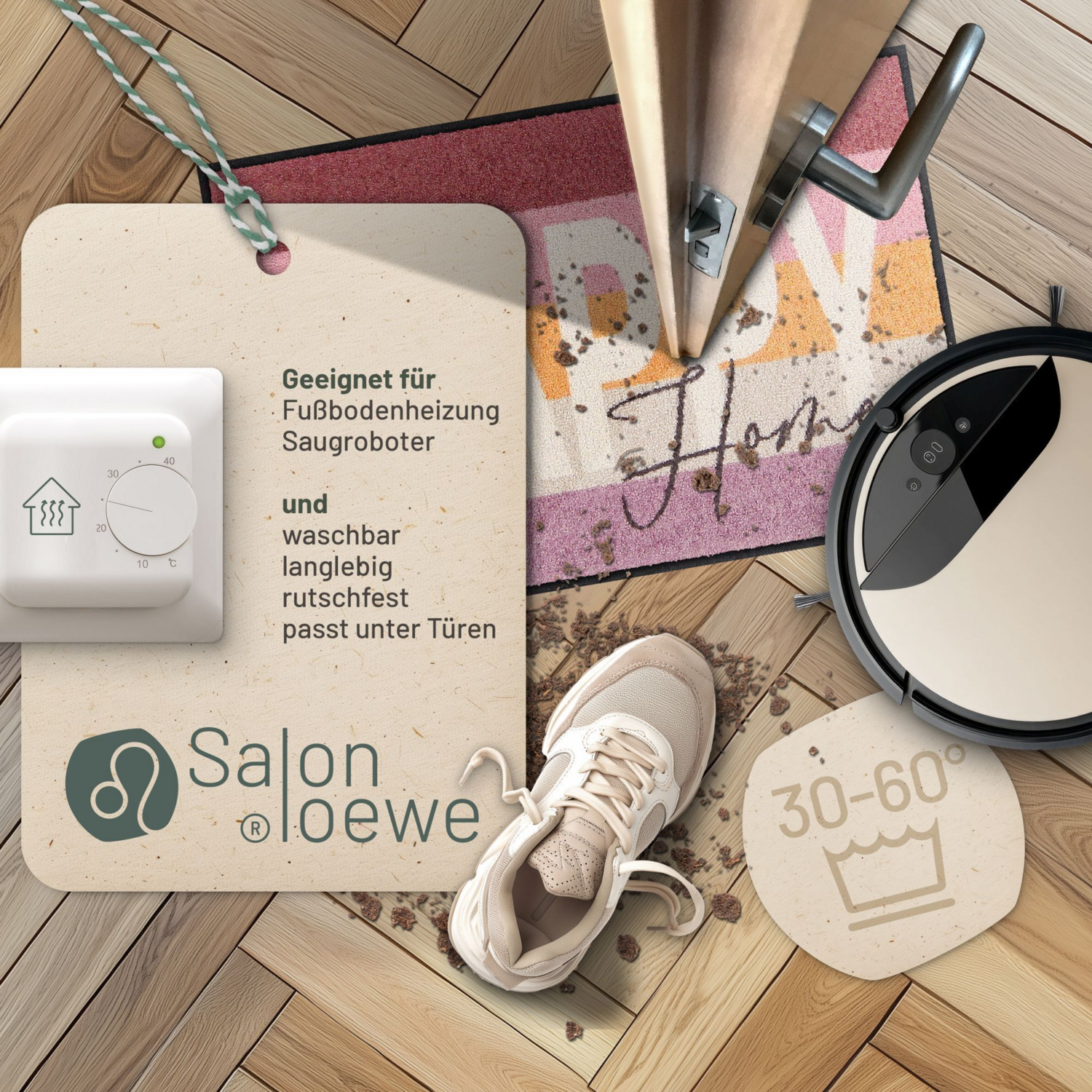 salonloewe-happy-stripes-rose-eingangsmatte-50-x-75-cm-waschbare-fu-matte-mit-st image 2