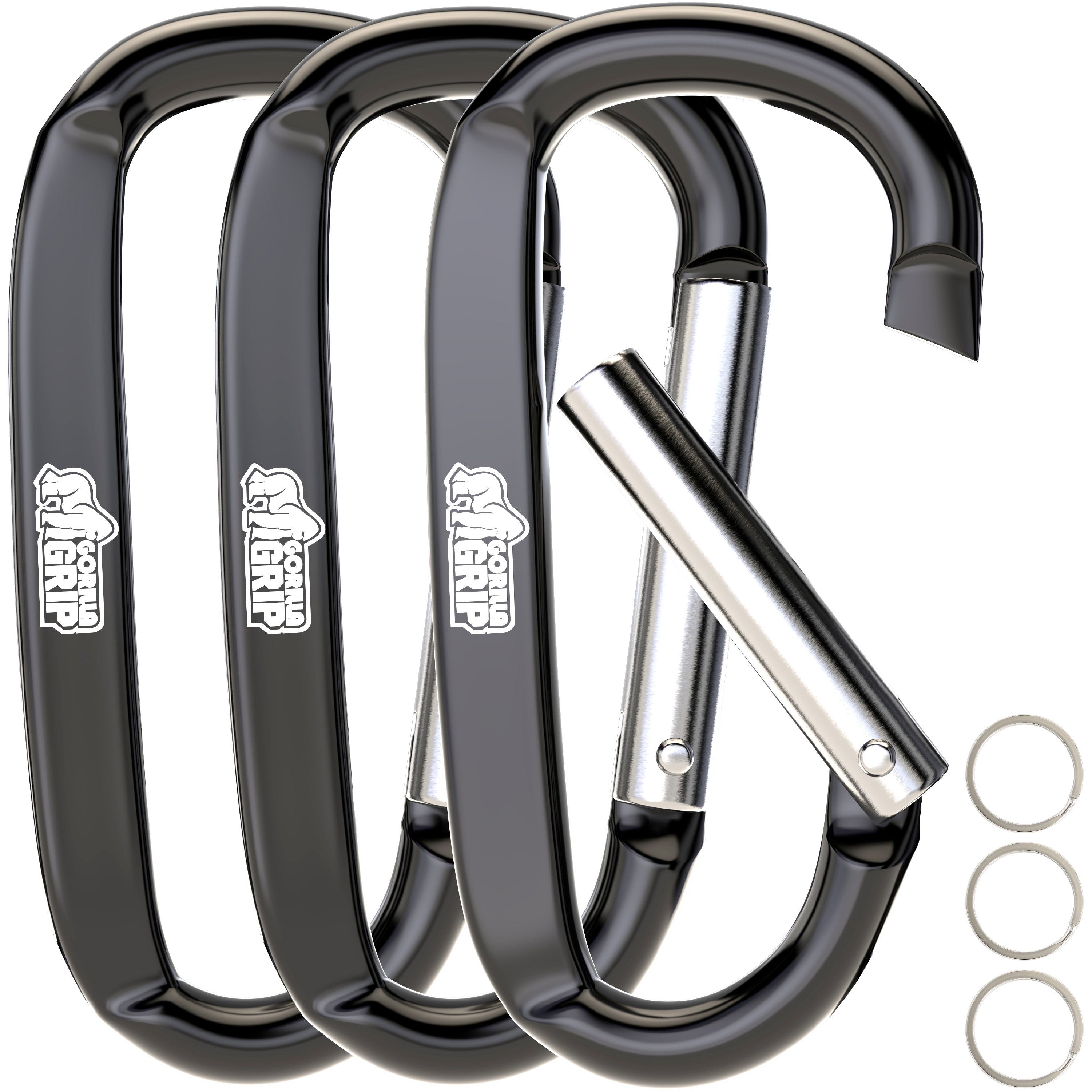 gorilla-grip-carabiners-karabinerhaken-aluminium-170-lbs image 1