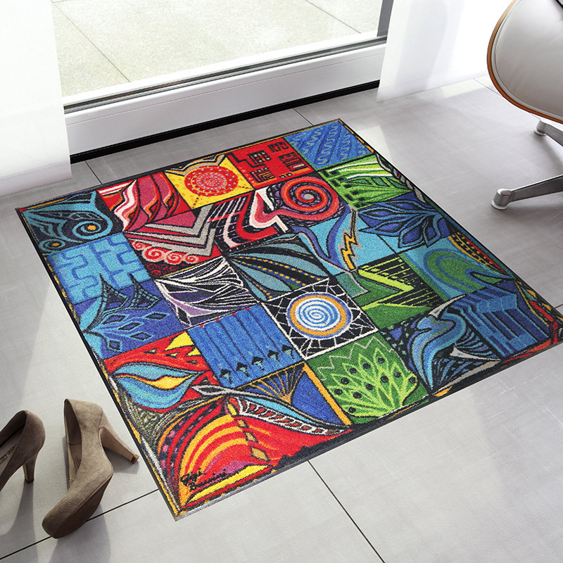 salonloewe-gemelli-teppich-85-x-85-cm-quadratische-designmatte-mit-kunstmotiv image 2