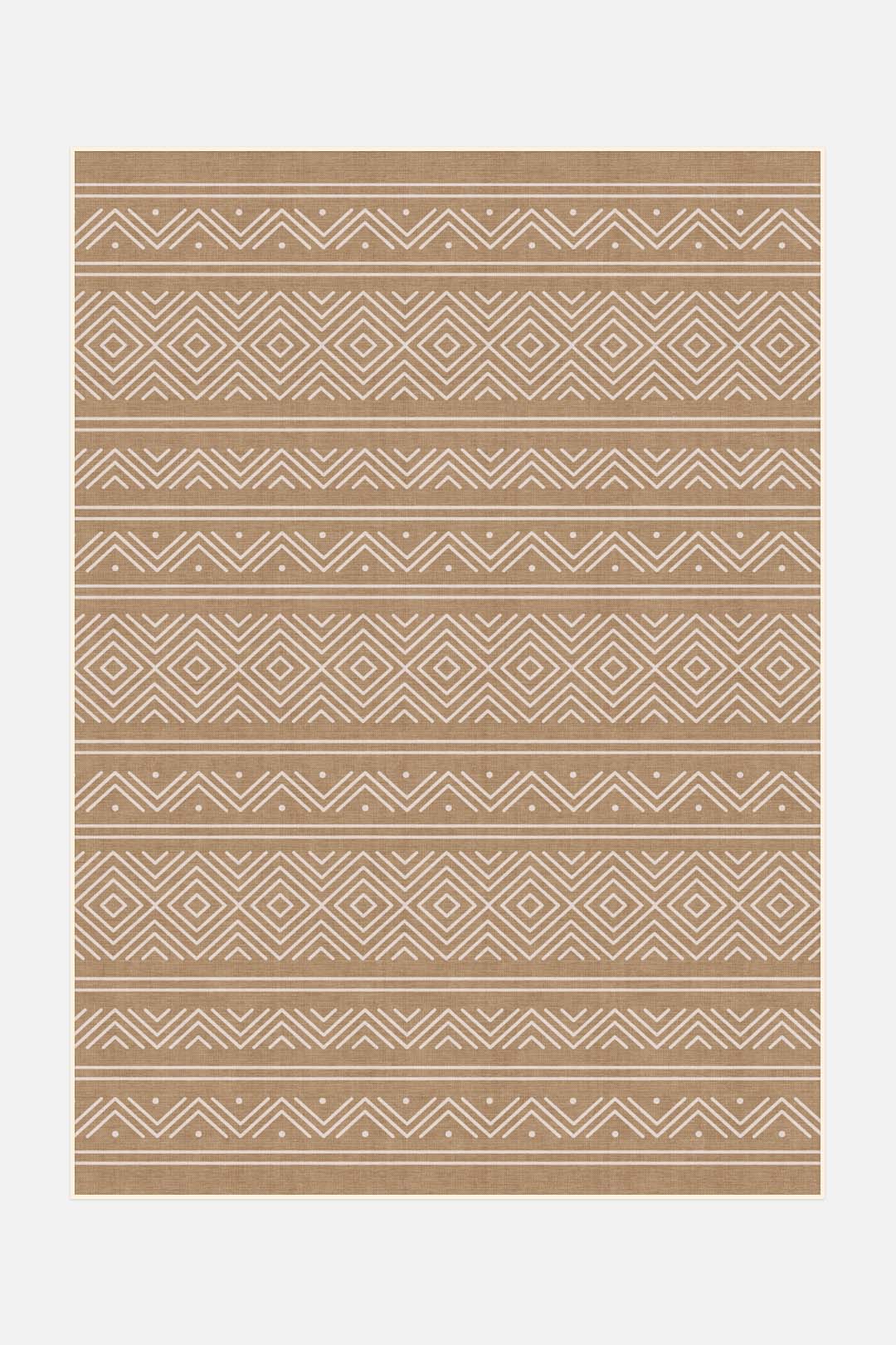 teppana-outdoor-aztek-haselnuss-teppich-waschbarer-outdoor-teppich-mit-azteken-m image 1