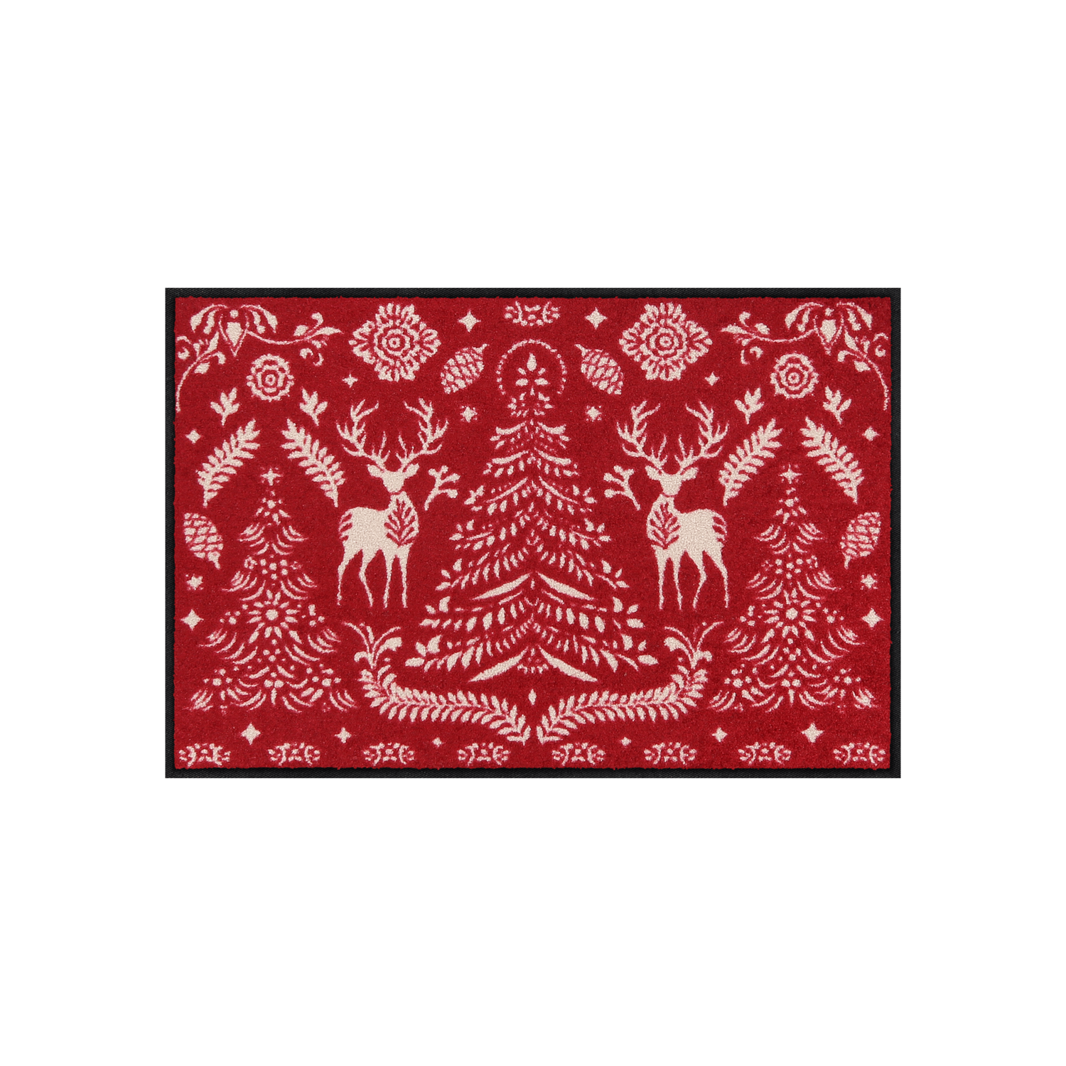salonloewe-scandi-forest-red-eingangsmatte-50-x-75-cm-festliche-waschbare-fu-mat image 1